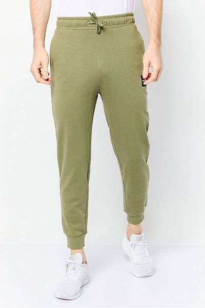 PAUL FRANK Men Regular Fit Brand Logo Sweatpant Pants, Olive