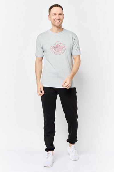 New Balance Men Relaxed Fit Short Sleeve Outdoor T-Shirts, Grey