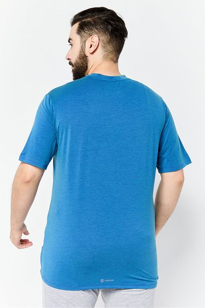 adidas Men Sportswear Fit Short Sleeve Training T Shirt, Blue
