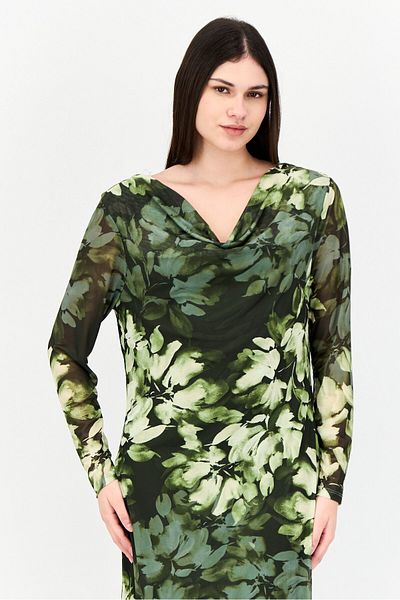 Kathy Ireland Women Floral Print Maxi Dress, Multicolor