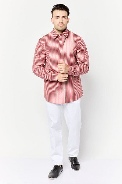 Esprit Men Regular Fit Stripe Long Sleeve Casual Shirt, Multicolor