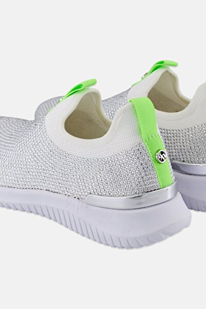 Nine West Women Rhinestone Slip On Casual Shoes, White