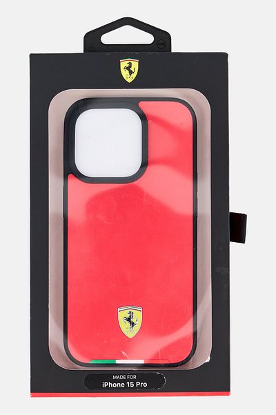 Scuderia Ferrari Iphone 15 Pro Brand Logo Protective Case, Red