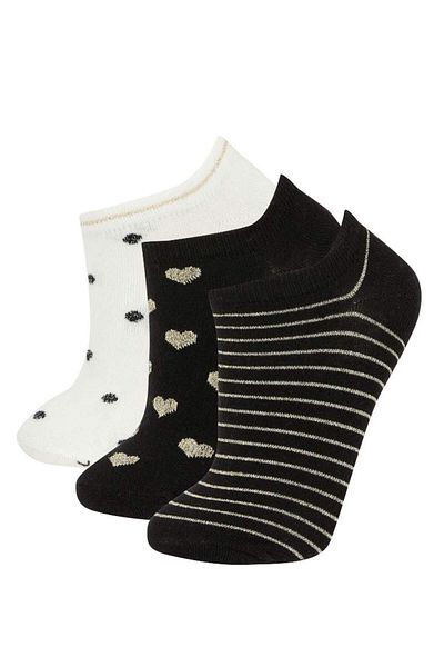 DeFacto New Season Women's 3-Piece Cotton Booties Socks