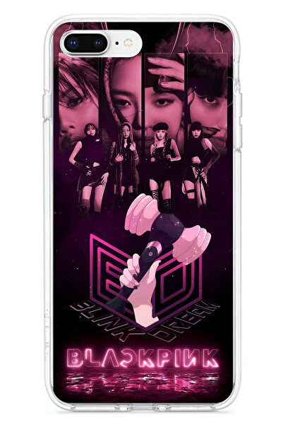 TechTree iPhone 7 PLUS / 8 PLUS Uyumlu Blackpink Poster Şeffaf Silikon Kılıf
