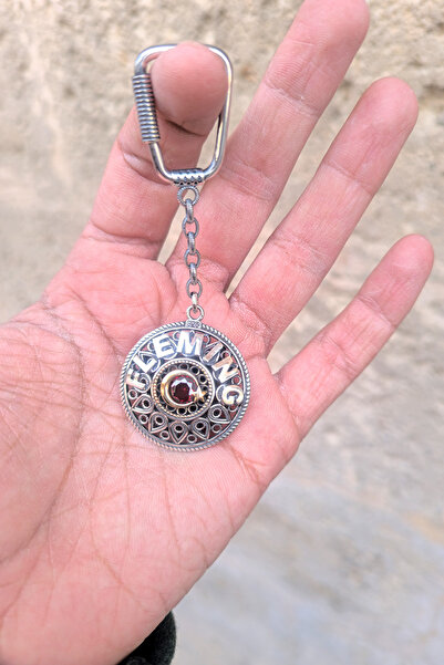 Agai Silver Ayyıldız Model Yakut Taşlı İsimli Telkari El Işçiliği Gümüş Anaht...