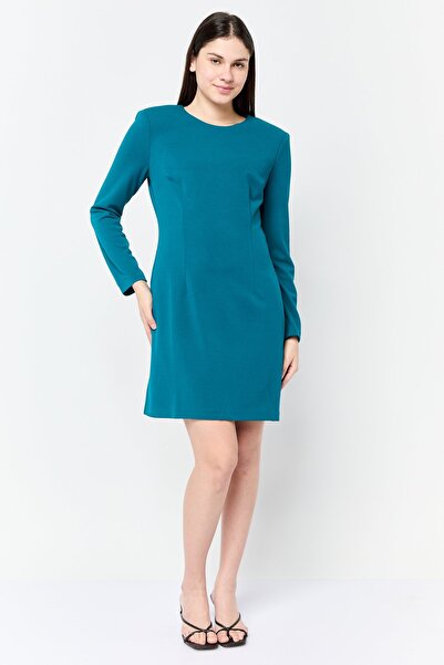Donna Morgan Women Textured Mini Dress, Teal Green