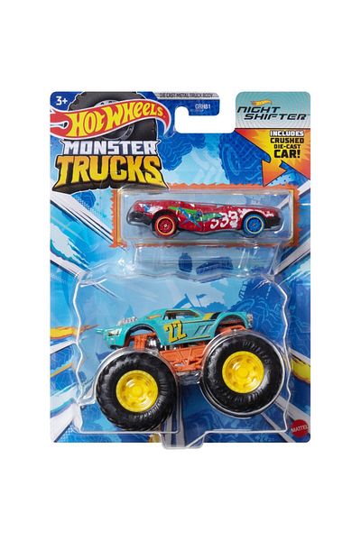 HOT WHEELS Set 2 masinute Hot Wheels - Monster Truck si masinuta metalica