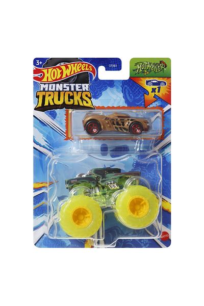 HOT WHEELS Set 2 masinute Hot Wheels - Monster Truck si masinuta metalica