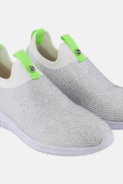 Nine West Women Rhinestone Slip On Casual Shoes, White