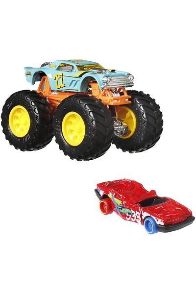 HOT WHEELS Set 2 masinute Hot Wheels - Monster Truck si masinuta metalica