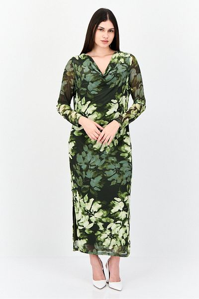 Kathy Ireland Women Floral Print Maxi Dress, Multicolor