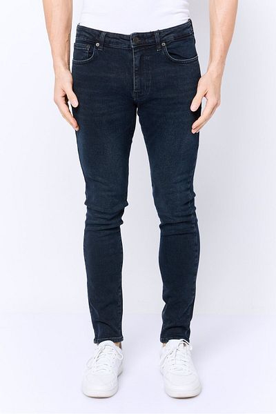 Riders by Lee Men Skinny Fit Plain Stretchable Jeans, Dark Navy