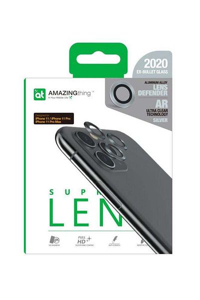 Amazingthing Supreme Lens Protector For Apple iPhone 11 Silver/Clear