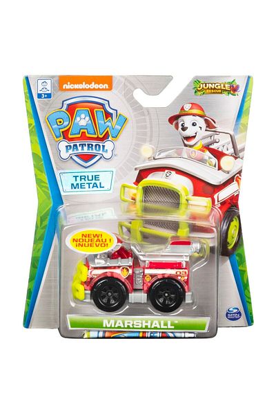 PAW PATROL Set figurina cu vehicul Paw Patrol True Metal - Jungle Rescue