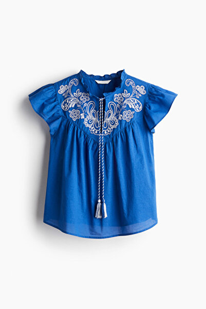 H&M İşlemeli Bluz