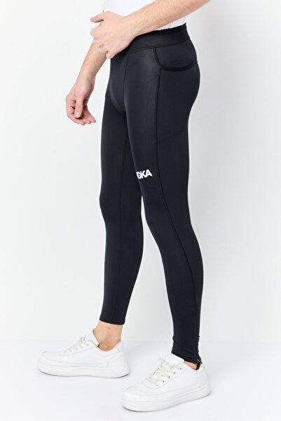 hoka Men Sportswear Fit Brand Logo Training Tights, Black