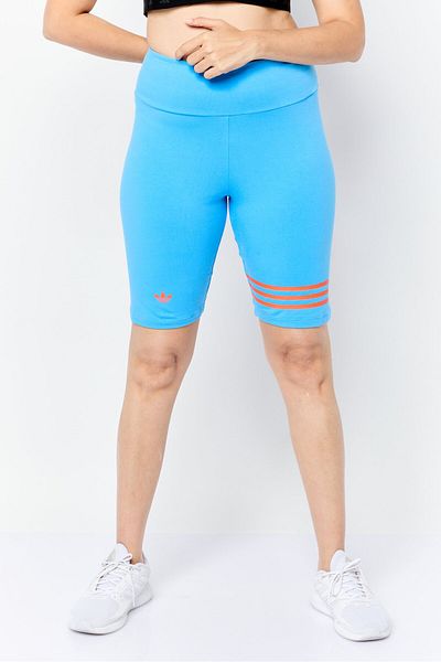 adidas Women Tight Fit Brand Logo Biker Shorts, Blue