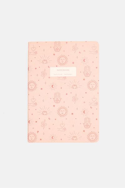 Muy Mucho Graphic Printed Lined Pages Notebook, Pink