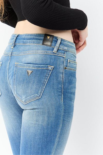 Guess Women Skinny Fit Dark Wash Stretchable Denim, Navy