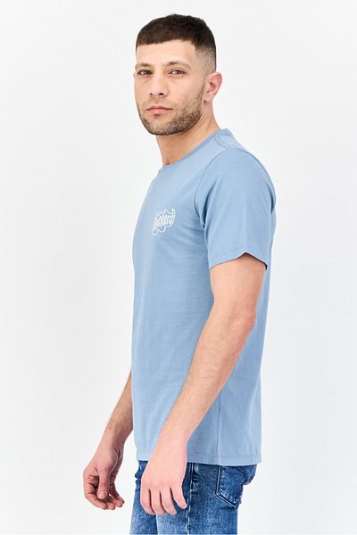 Dockers Men Crew Neck Short Sleeve Brand Logo T-shirt, Blue