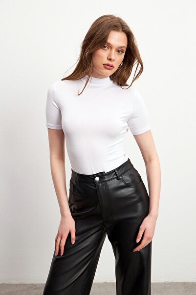 Bipantolon Women's Cream White Black Bitter Brown 4 Pack Short Sleeve Blouse