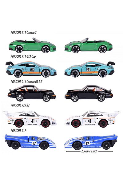 Majorette Set 5 masinute Majorette - Porsche Motorsport Giftpack