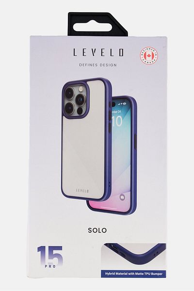 Levelo جراب سولو لهاتف iPhone 15 Pro، شفاف
