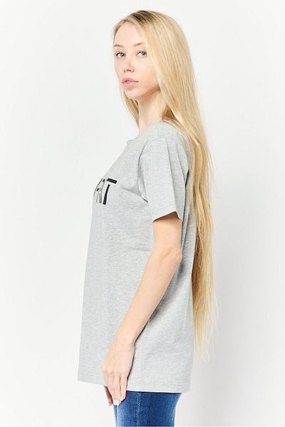 Esprit Women Crew Neck Short Sleeve Brand Logo T-Shirt, Grey