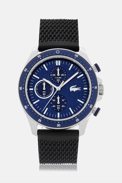 Lacoste Men 2011252 Stainless Steel Watch 35 mm, Black/Blue
