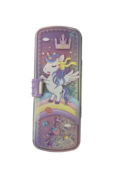 tüftürük Unicorn Metal Double Compartment Pencil Case Water Cover