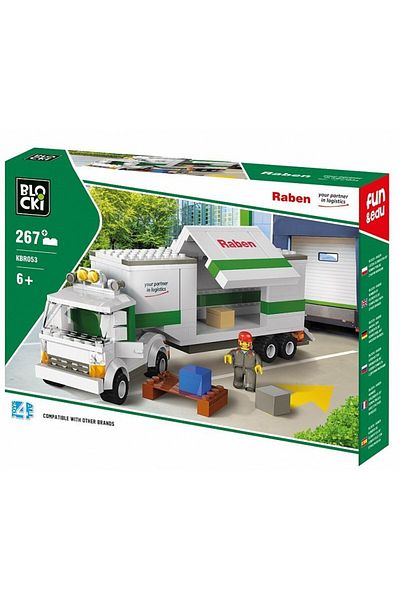 Blocki Blocki Raben construction set - Truck with trailer
