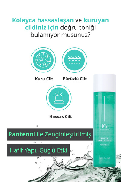 Missha Pantenol İçerikli Nemlendirici ve Aydınlatıcı Tonik Super Panthenol Repair Toner