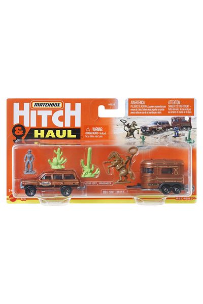 Matchbox Set 2 vehicule Matchbox Hitch & Haul - Rodeo 1988 Jeep Wagoneer