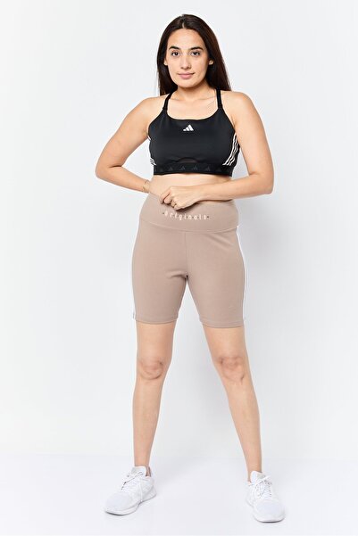 adidas Women Sportswear Fit Pull On Training Shorts, Taupe