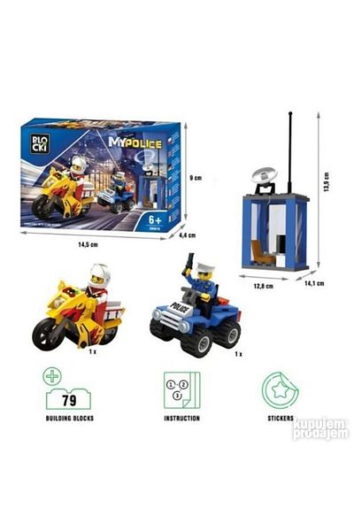 Blocki Blocki My Police Construction Set - Police Car Chase