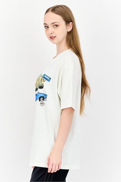 adidas Women Sportswear Fit Short Sleeve Outdoor Top, Off White