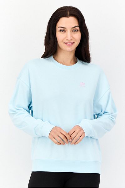 adidas Women Sportswear Fit Long Sleeves Outdoor Sweatshirt, Sky Blue