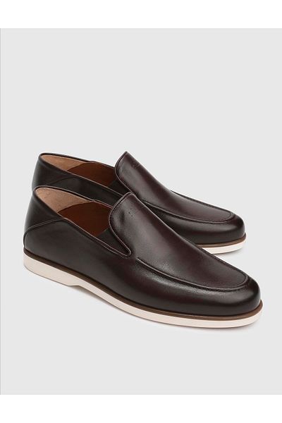 İLVİ Cadence Genuine Leather Men's Brown Loafer Shoes