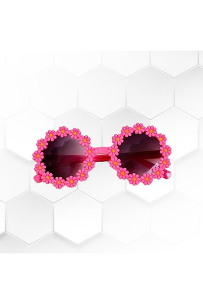 darko Daisy Pink Flower Glasses Girl's Flowered Daisy Gift Framed Sunglasses