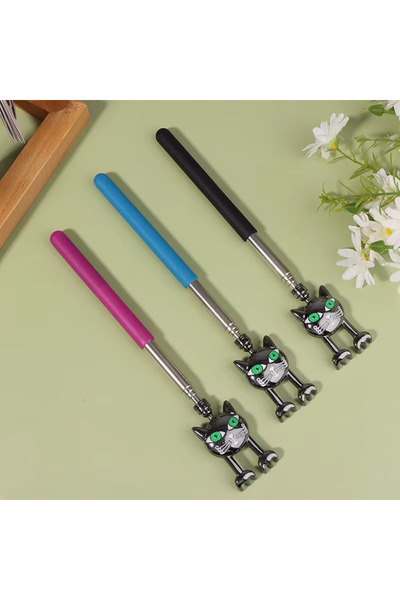 RELATOS Kedi Figürlü Teleskopik Sırt Kaşıma Aparatı Açılır Kapanır Sırt Kaşıy...