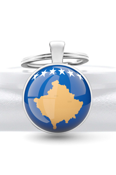 666 1 Adet Seçmeli Doğu Avrupa Ülkeleri Bayrağı Anahtarlık Camlı Metal Halkal...