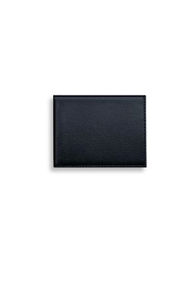 VANİLLA COLLECTİON Γνήσιο Classic Thin Leather Wallet Portfolio Μαύρο 10 Θήκη πιστωτικής κάρτας