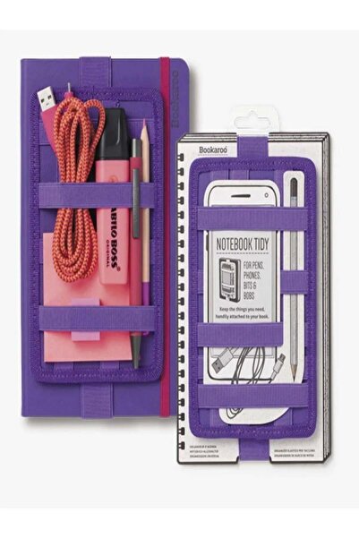İF Bookaroo Pen Pouch Notebook Tıdy Mor Defter U Kılıf