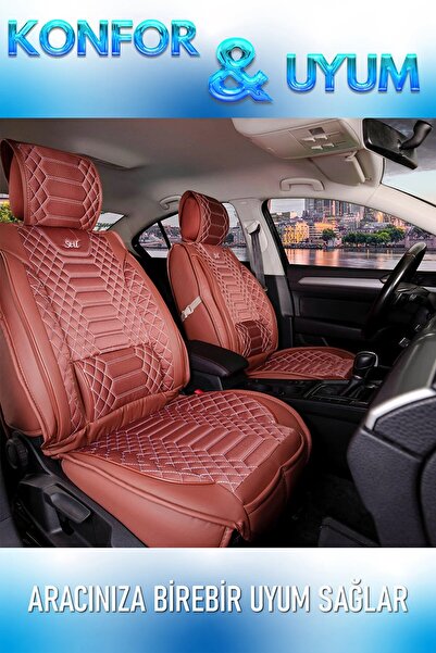 AGSHOP غطاء مقعد السيارة متوافق مع Nissan X Trail شبه جلدي مع دعم قطني Alta T...
