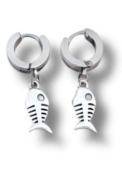 Waves And Pebbles Fish Earrings