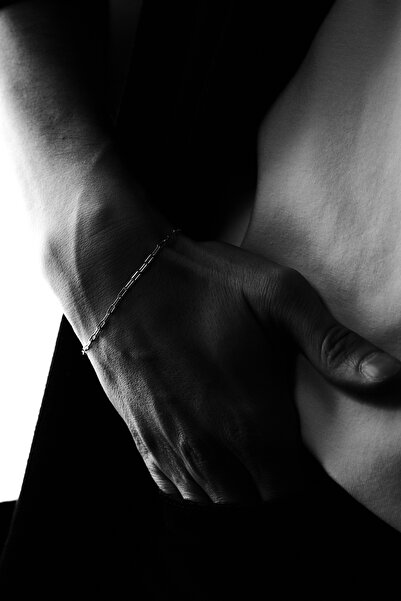 Ricco Jewellery 925 Ayar Gümüş Old Money Minimal Ataç Bileklik