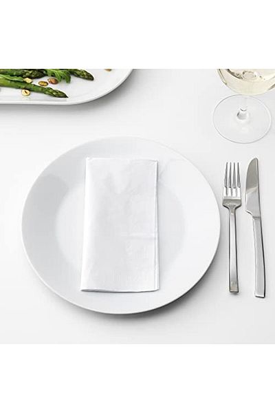 IKEA Fantastisk White Paper Napkins 100 Pack – 40x40 Cm, Soft & Durable, For Parties & Everyday Use