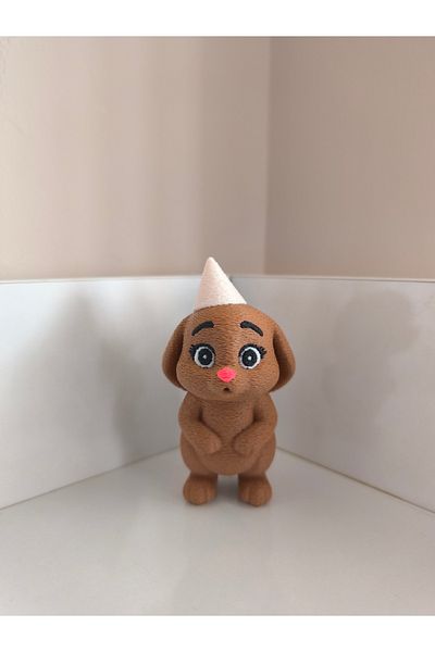 Alwin3d Candle Blowing Brown Rabbit Teddy Bear Set