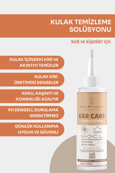 Kahu Naturals Spiritually Connected Kulak Temizleme Solüsyonu, Kulak Kiri, Al...